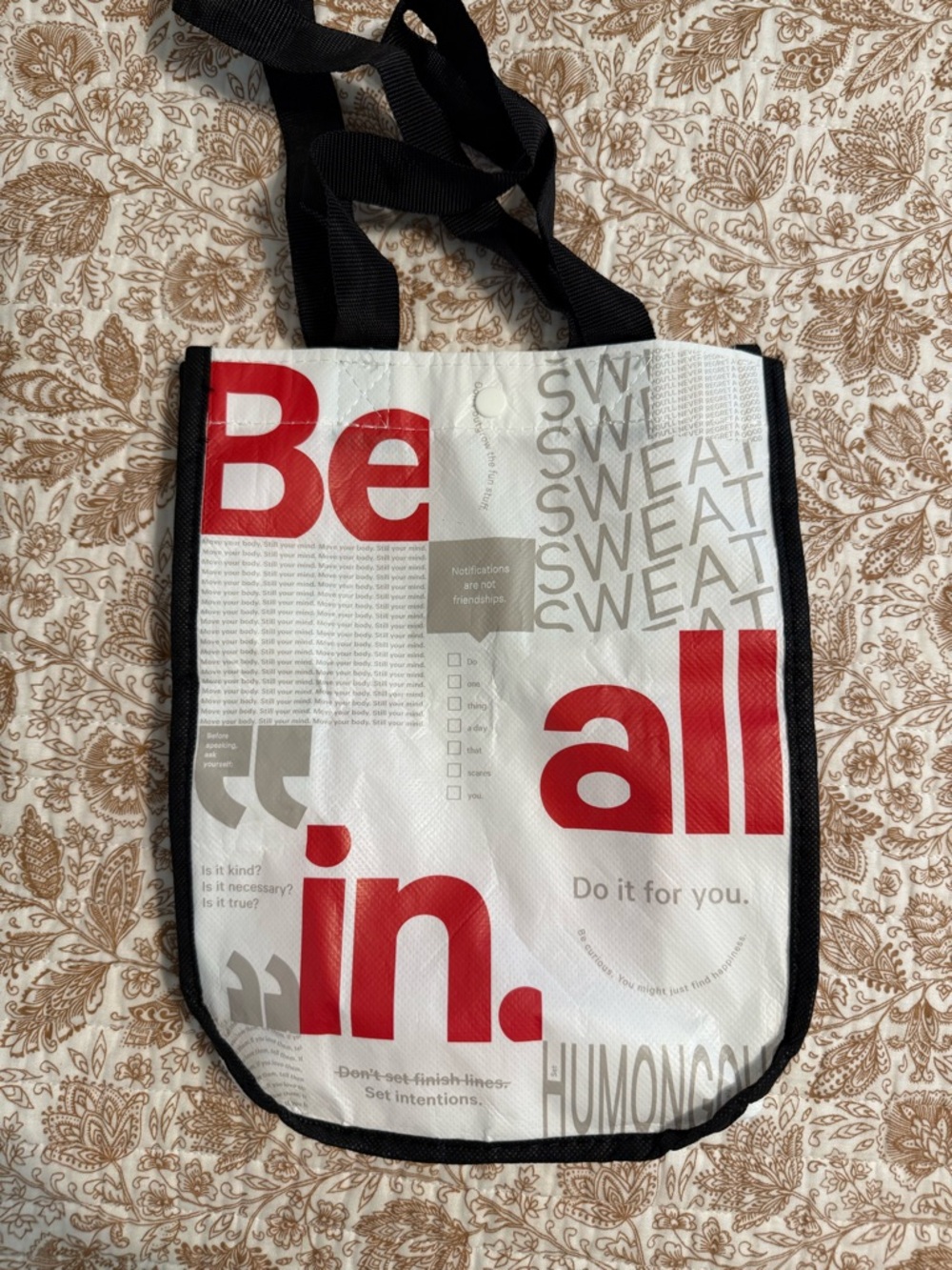 lululemon athletica Red, White & Black Graphic Tote